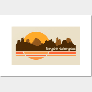 Bryce Canyon 70s Retro Tourist Souvenir Posters and Art